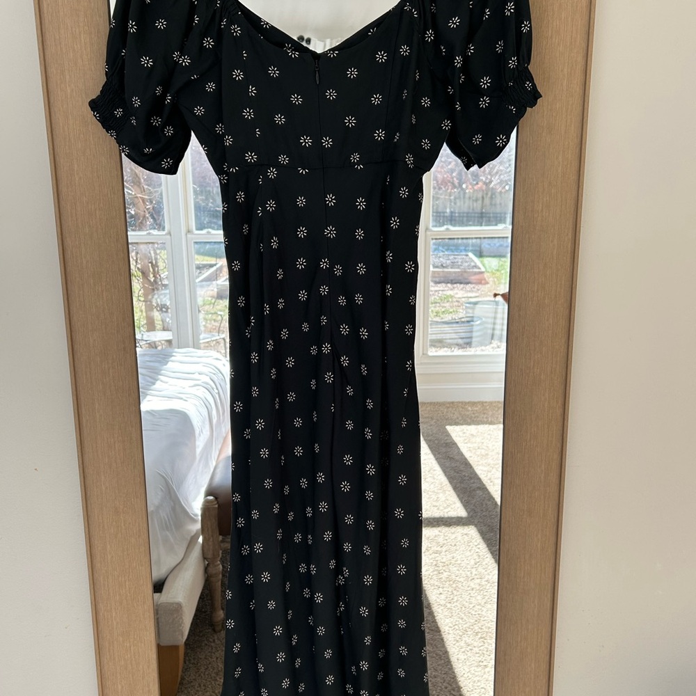 Elegant Black Floral Dress